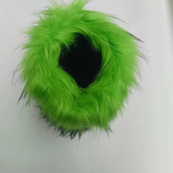 ⚡Women's Green Faux Fur Warm Boot Furry Short Snow Boot Mid Calf Boots - Picture 5 of 7